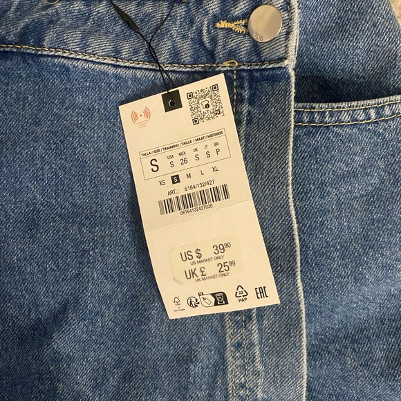 NWT Zara Denim Skort - Picture 2 of 4